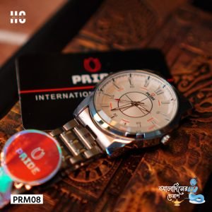 Pride Silver Stainless Steel Waterproof Watch For Man PRM-08