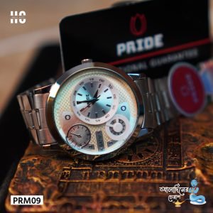 Silver Steel Chain Luxure Style Waterproof Watch For Man By Pride PRM-09